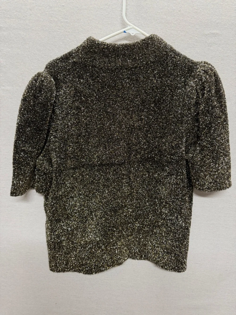 NWOT Kate Spade Metallic Textured Short Sleeve Sweater - size L